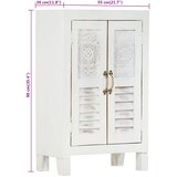  Komoda bijela 55 x 30 x 90 cm od masivnog drva bagrema | shoptok.hr