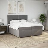  Krevet s oprugama i madracem smeđesivi 200x200 cm od tkanine | shoptok.hr