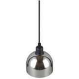  Črna/srebrna viseča svetilka s steklenim senčilom ø 12 cm Molly – | Shoptok.si