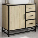 vidaXL Kopalniška omarica za umivalnik sonoma 65x33x60 cm inž. les | Shoptok.si