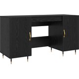 Stol s policom Crni hrast 140 x 50 x 75 cm Konstruirano drvo | Eponuda.com