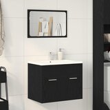  2-dijelni set kupaonskog namještaja crni hrast | Eponuda.com