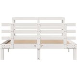 vidaXL Posteljni okvir z vzglavjem brez vzmetnice bel 140x190 cm | Shoptok.si
