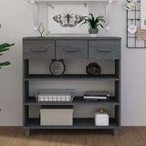 vidaXL Konzolni stol tamnosivi 90 x 35 x 90 cm od masivne borovine | shoptok.hr