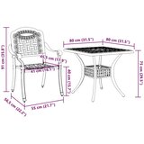  Set vrtnih stolova 5 pcs Crna Liveni aluminij | shoptok.hr