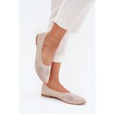 Boto Fabric Women's Ballet Flats Beige Zelira | shoptok.hr