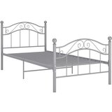 Furnova Posteljni okvir siv kovinski 100x200 cm, (21931729) | Shoptok.si