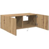 TV zidni ormar s LED svjetlima Umjetnički hrast 80 x 35 x 31 cm | Eponuda.com