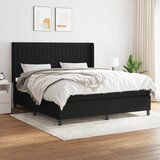 The Living Store Box spring postelja z vzmetnico črna 160x200 cm blago - Box Spring Postelja, (21438756) Cene