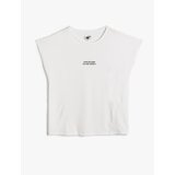 Koton Sleeveless Sports T-Shirt Off Shoulder Hips Crew Neck cene