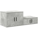 Kabinet Shranjevalna omara betonsko siva 127x41x40 cm iz vezanega lesa | Shoptok.si