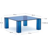 Kave Home Modra steklena mizica 85x85 cm Adularia – | Shoptok.si