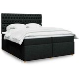  Krevet s oprugama i madracem crni 200x200 cm od tkanine | shoptok.hr
