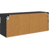 vidaXL TV stenska omara z LED lučmi Črna Orehovina 100 x 30 x 40 cm | Shoptok.si