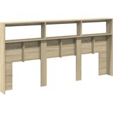 Ormarić za uzglavlje s LED svjetlima boja hrasta 200x17x102 cm | shoptok.hr