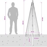  Božićno drvce od svjetlosnih niti s klinom i jarbolom 180 cm | shoptok.hr