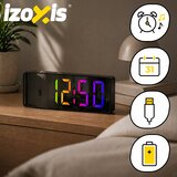 Moderna budilica led rgb usb i pokazivač temperature 16cm | shoptok.hr