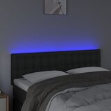  LED uzglavlje crno 144 x 5 x 78/88 cm od umjetne kože | Eponuda.com