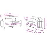  2-dijelni set sofa s jastucima crvena boja vina od tkanine | shoptok.hr