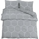  Set posteljine za poplun sivi 140 x 200 cm pamučni200x200 | shoptok.hr
