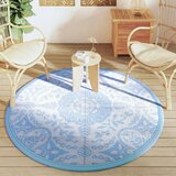 Vanjski tepih svjetloplavi Ø 160 cm PP | shoptok.hr