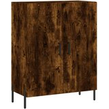  Visoka komoda dimljeni hrast 69,5x34x180 cm konstruiranog drva Slike