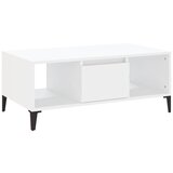 Maison Chic Klubska mizica - kavna mizica - Nizka mizica bela 90x50x36,5 cm inženirski les, (21754240) Cene