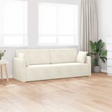  Podni kauč na razvlačenje Krema 213 x 70 x 77 cm Baršun | Eponuda.com
