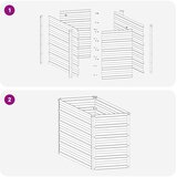 Povišeni vrtni krevet Antracit 100 x 40 x 55 cm | shoptok.hr