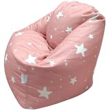 Ginger Home Детски Пуф Кресло Little Stars, 100% Памук, Розов Барбарон Със Звезди, 55x44x55 см | shoptok.hr