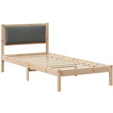 vidaXL Konstrukcija postelje Temno siva 90 x 190 cm Masivno borovo les, (5000101513) | Shoptok.si
