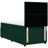 Box spring krevet s madracem tamnozeleni 90x190 cm baršunasti | shoptok.hr