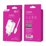 Kakusiga hišni polnilec Q/HHDZ 2,4A 2x USB vtič s polnilnim kablom Type C | Shoptok.si