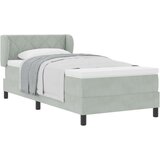 vidaXL Box Spring Krevet s Madracem Svjetlosiv 100x200 cm Baršun Cijene