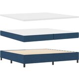  Postelja s škatlasto vzmetnico in LED modra 200x200 cm Tkanina, (22083117) | Shoptok.si
