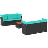 7-dijelni set vrtnih sofa od poliratana s jastucima crni Crna 62 x 62 x 69 cm | Shoptok.si