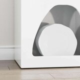  Strani šal Visok sijaj bela 40 x 35 x 100,5 cm Konstruiran les, (5000107934) | Shoptok.si
