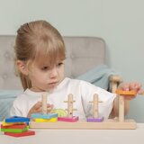 Viga drvene kocke s Montessori razvrstačem oblika | shoptok.hr