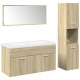 Furnova Kopalniška garnitura 4-delna sonoma hrast inženirski les, (21945875) | Shoptok.si