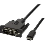 USB-C® / DVI adapterski kabel USB-C® vtič\, DVI-D 24+1-polni vtič 1.80 m črna UA0331 USB-C®-Display kabel, (20416945)