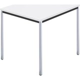  pravokotna miza, kromirana štirikotna cev, šxg 800 x 800 mm, bela | Shoptok.si