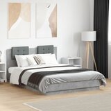  Okvir kreveta s uzglavljem siva boja betona 120x190 cm drveni | shoptok.hr