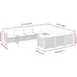  10-dijelni set vrtnih sofa od poliratana s jastucima sivi | shoptok.hr