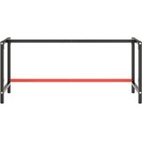  Okvir za radni stol mat crni i mat crveni 180x57x79 cm metalni | shoptok.hr