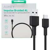Aukey CB-CD30 USB-C Type-C Power Delivery PD 3A 0.9m Nylon Black | shoptok.hr