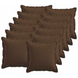  Presvlaka za jastuk 12 kom. HOUTEN Smeđa 45 x 45 cm Umjetni lan - Smeđa 45 x 45 cm 12 | shoptok.hr