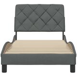 vidaXL Okvir za krevet bez madraca tamnosivi 90x200 cm od tkanine | shoptok.hr