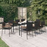  9-dijelni vrtni blagovaonski set crni | shoptok.hr