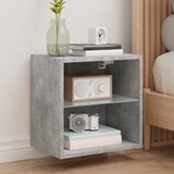  The Living Store Nočne omarice z LED lučkami stenske 2 kosa betonsko siva - Nočna Omarica, (21508448) Cene