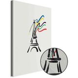  Slika - Eiffel Tower and Colorful Ribbons 20x30 Premium Print | shoptok.hr